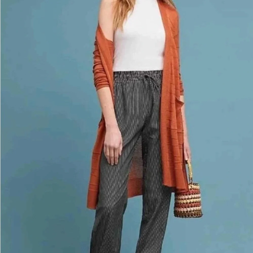 Anthropologie Harlyn Striped Ankle Tie Pants sz M - Picture 2 of 7